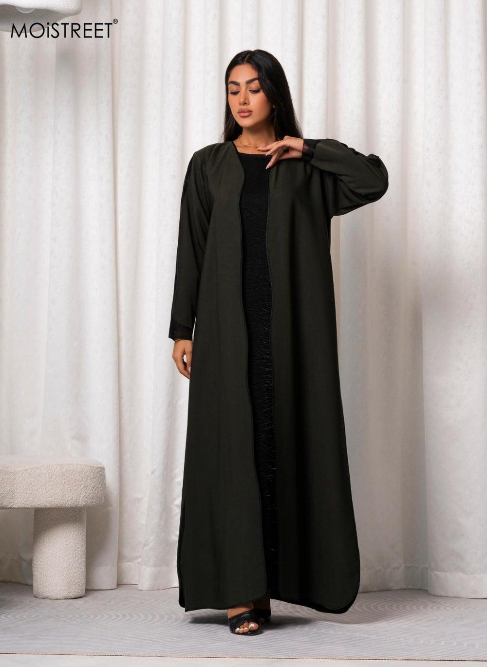 MOiSTREET Handmade Barbie Crepe Abaya MOi2024910 - Image 1