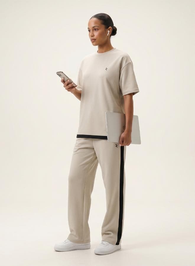 Women Travel Co-Ord Set with Ribbed Stretch Comfort - Image 1