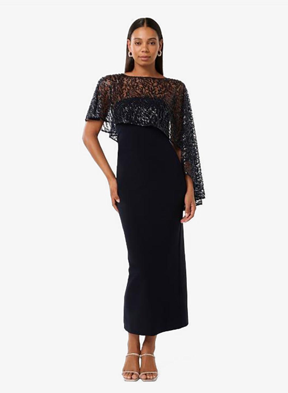 Kara Embellished Cape Bodycon Maxi Dress - Image 1