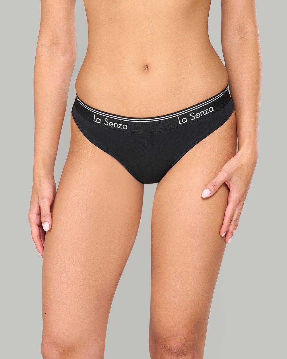 La Senza Logo Stripe White Dyable RX Thong - Image 1