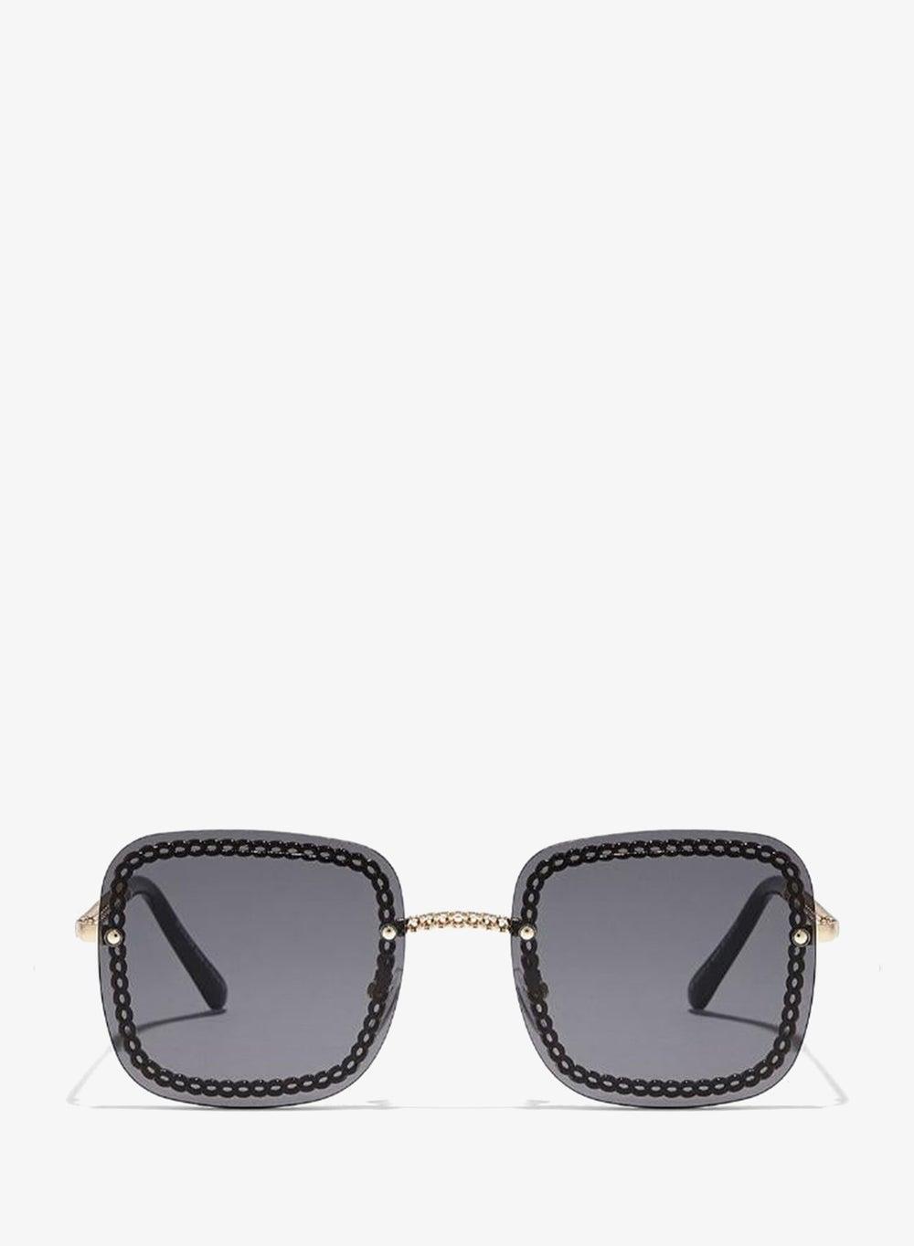 Women's BlackOut AURORA Square Rimless Sunglasses - Image 1