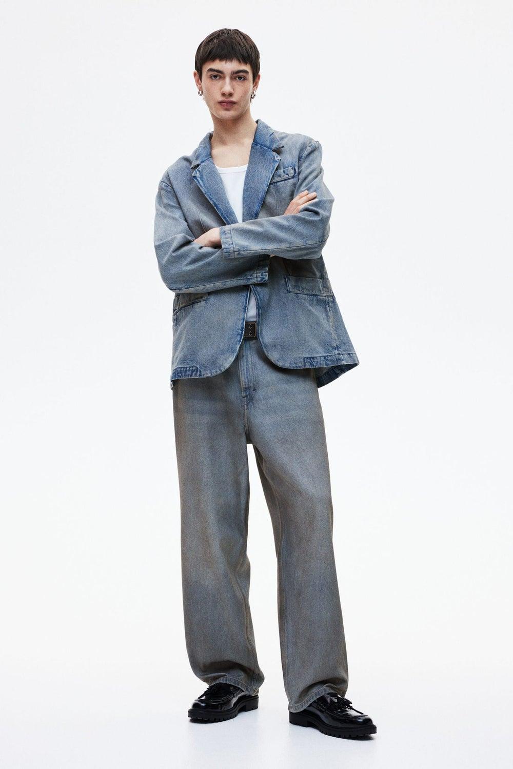 Baggy Jeans with Rounded Leg and Dropped Crotch - Image 1