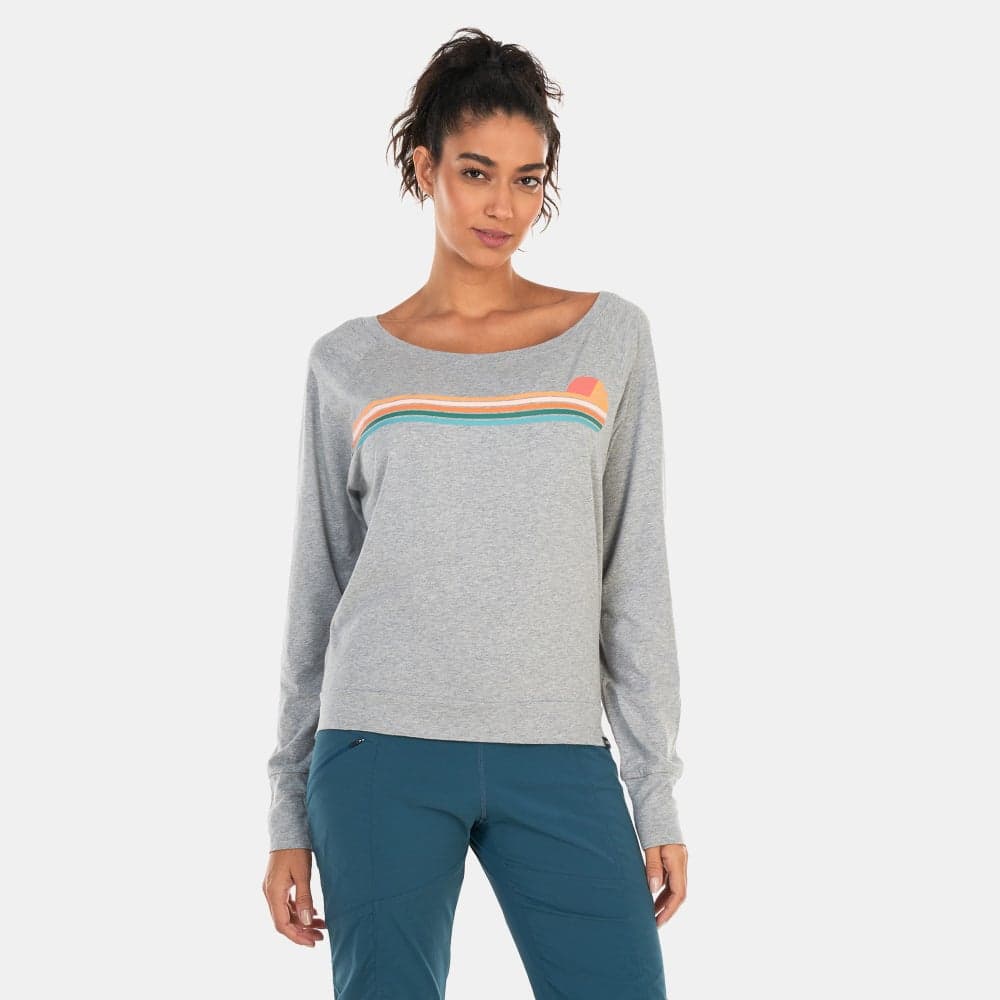 Women's Organic Graphic Long Sleeve Crewneck T-Shirt - Image 1