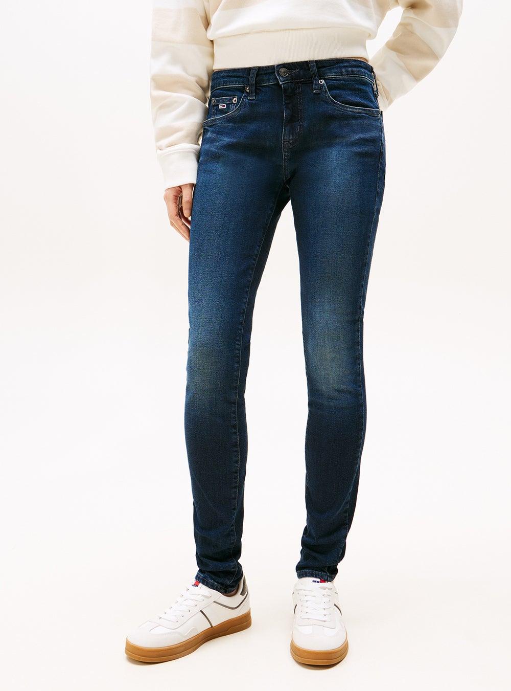 Sophie Low-Rise Skinny Jeans with Embroidered Logo - Image 1