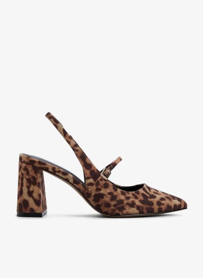 Coquettte Leopard Slingback Mary Jane Heels - Image 1
