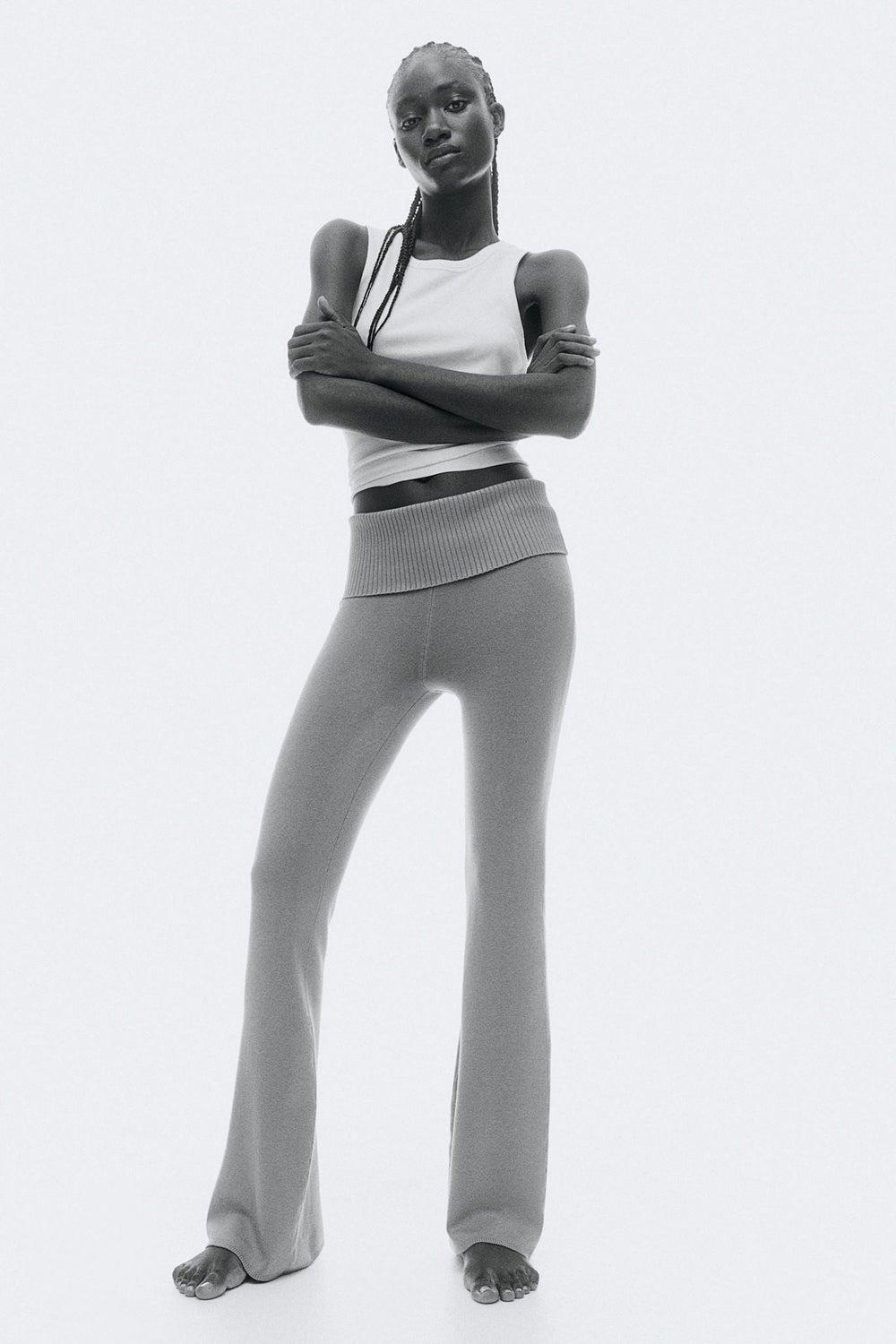 Flared Fine-Knit Lounge Trousers - Image 1
