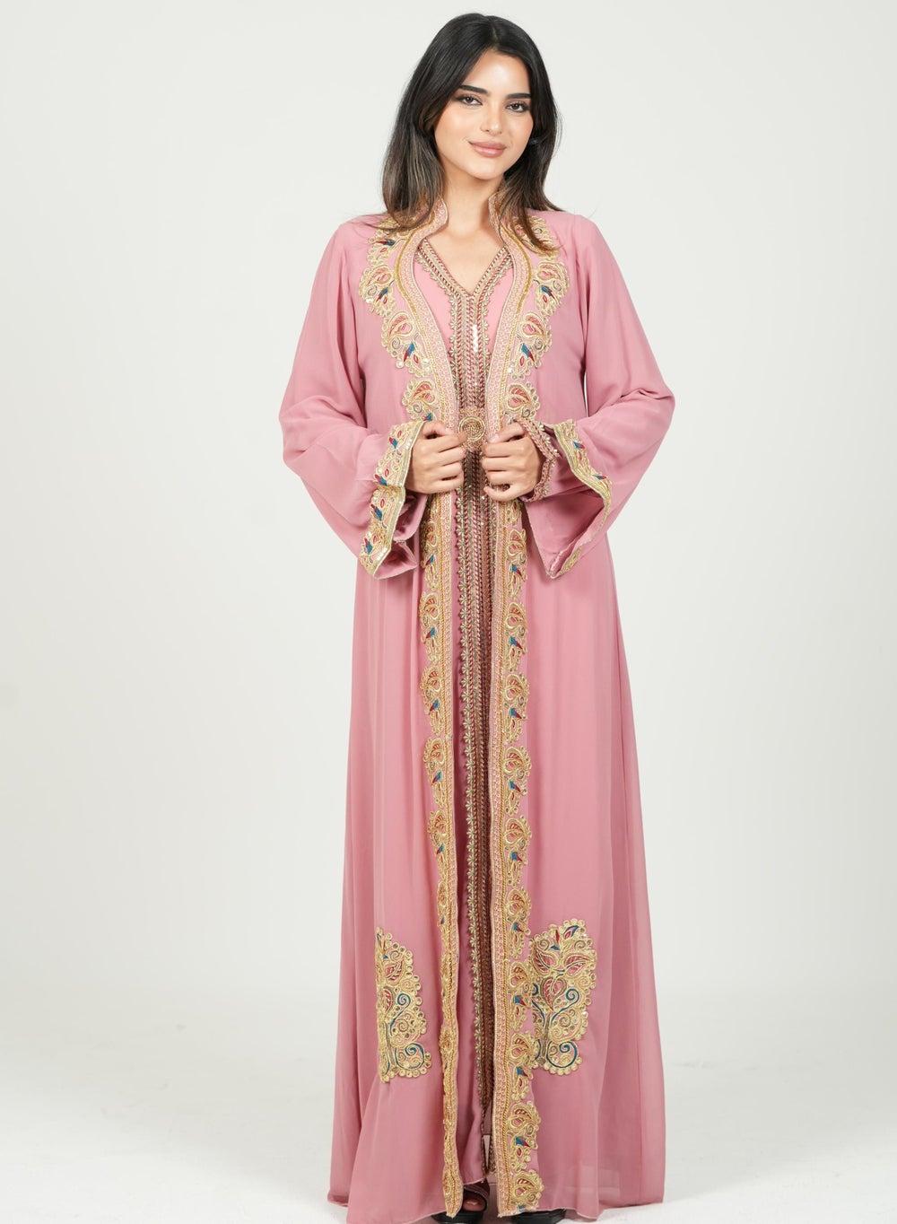 Embroidered Kaftan Dress Jalabia - Image 1