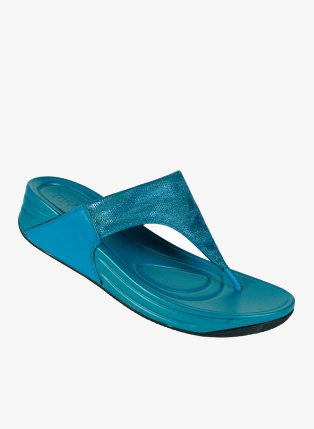 092-2607 Michelle Morgan Blue Casual Mule Heels - Image 1