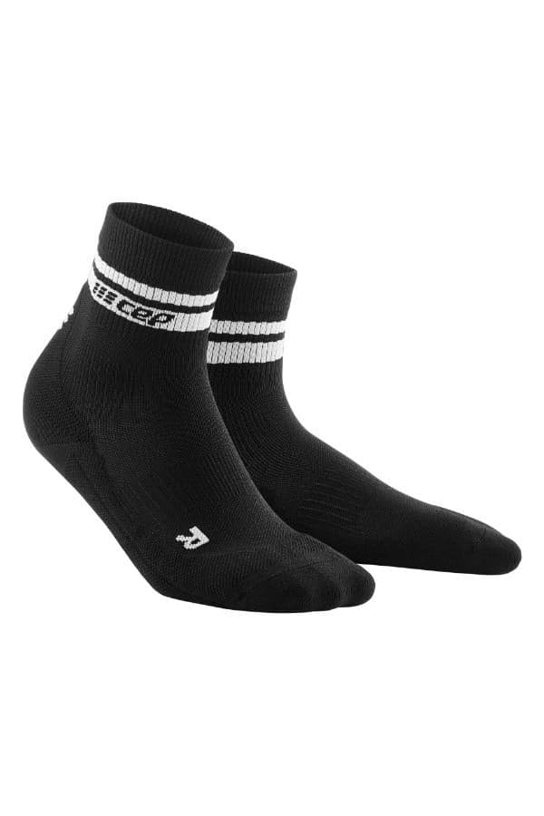 CEP Classic 80s Compression Socks Mid Cut Black/White Women - Image 1
