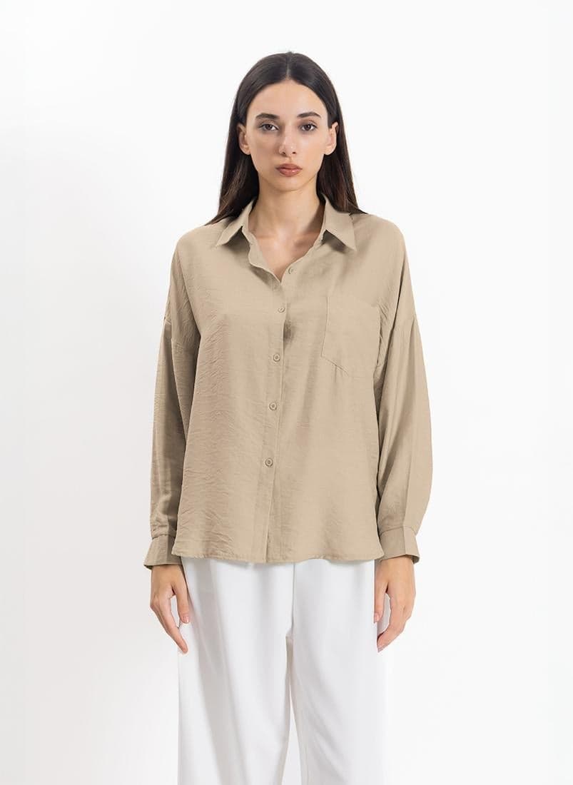 Linen Blend Comfort Shirt for Women - Image 1