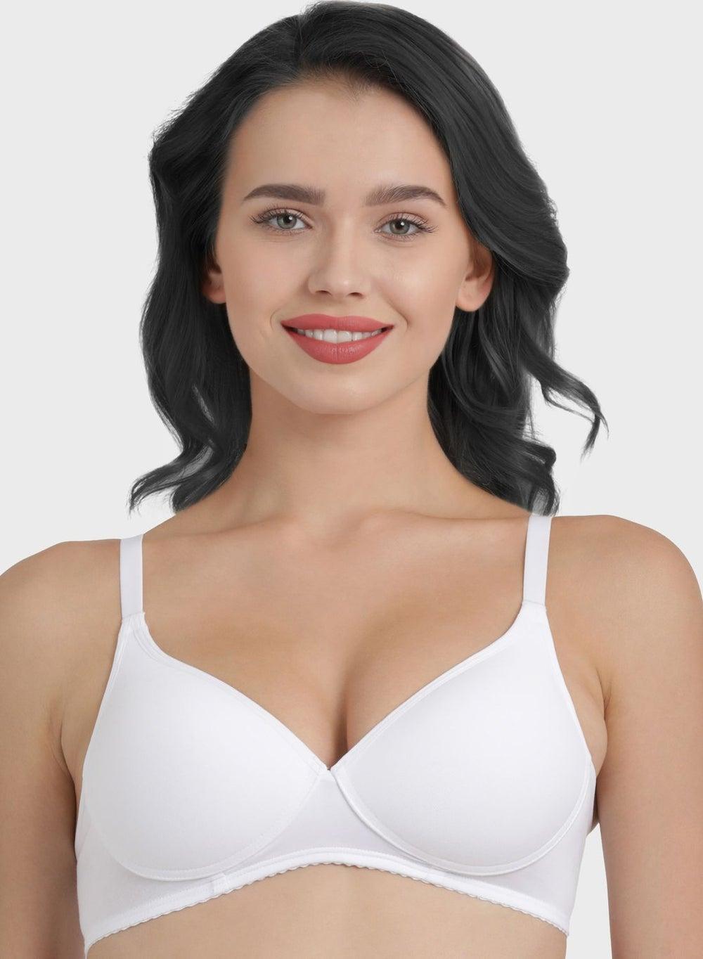 Cotton T-Shirt Bra with Plunge Neck - Image 1