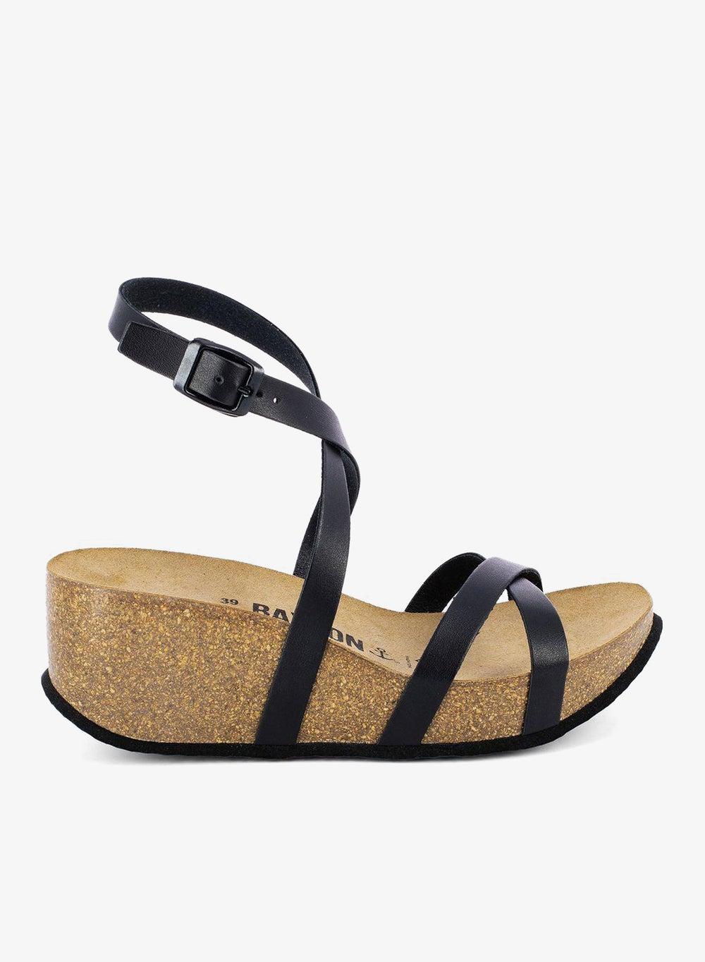 Asteria Strappy Mid Heel Wedges - Image 1