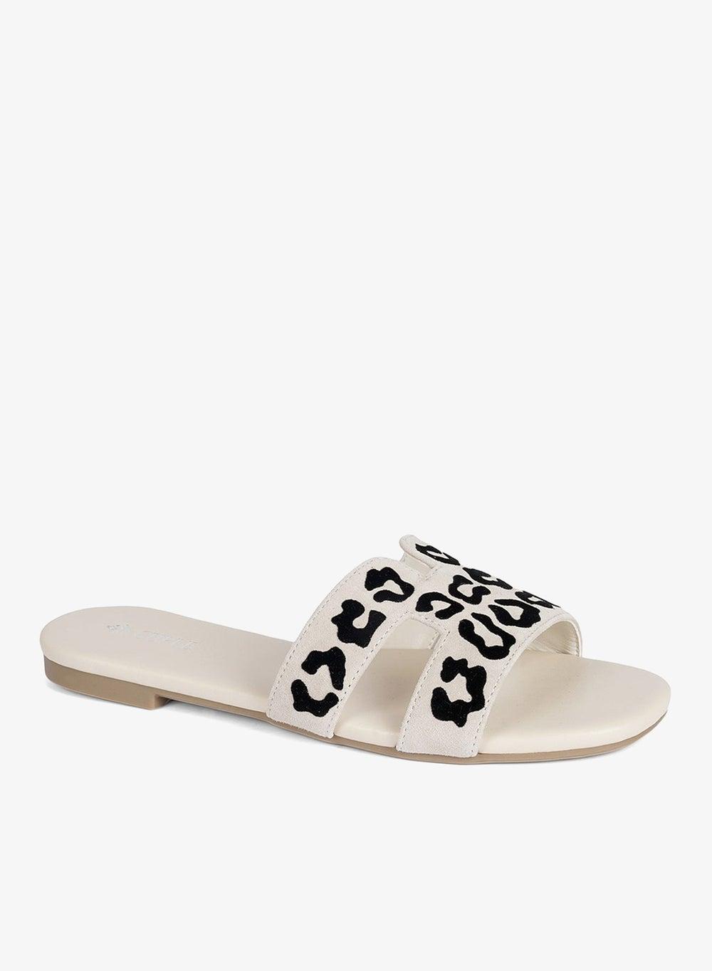 Printed Ladies Flat Slide Sandals - Image 1