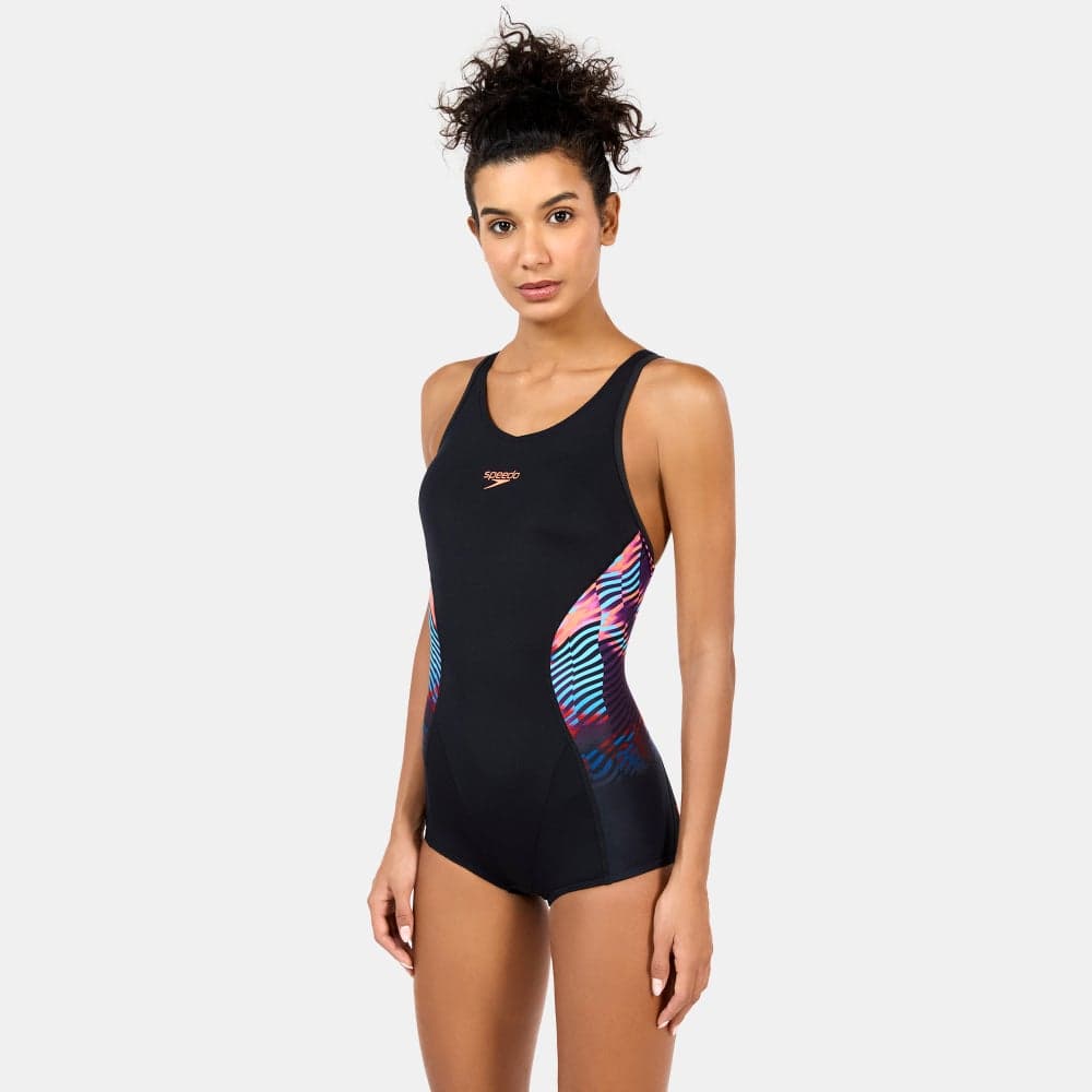 Women's Asia Fit Digital Placement Zipped Swimsuit - Image 1
