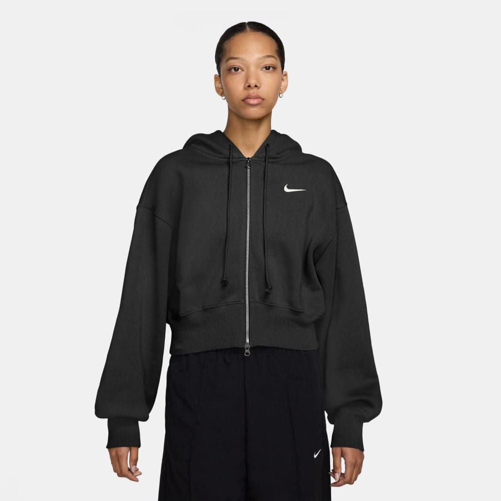 Nike Women's Phoenix Full-Zip Cropped Hoodie - Image 1