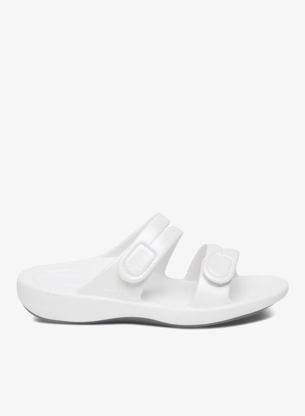 Janey Sport White Water-Friendly Slides with Arch Support - Image 1