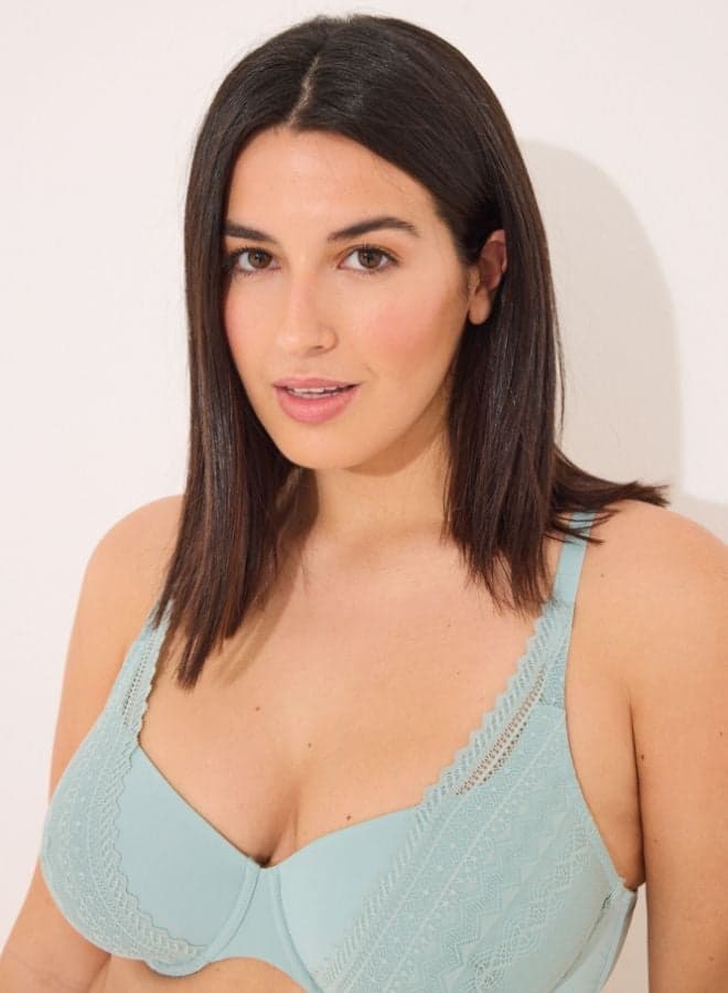 BEAUTIFUL Light Blue Padded Classic Bra - Image 1
