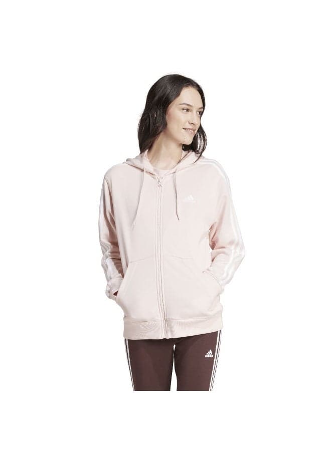 Essentials 3-Stripes French Terry Full-Zip Hoodie - Image 1