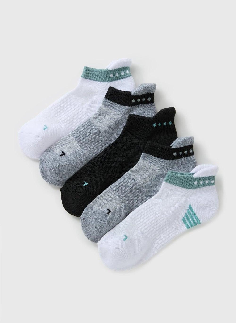 5 Pack Teal Ankle Sports Socks - Image 1