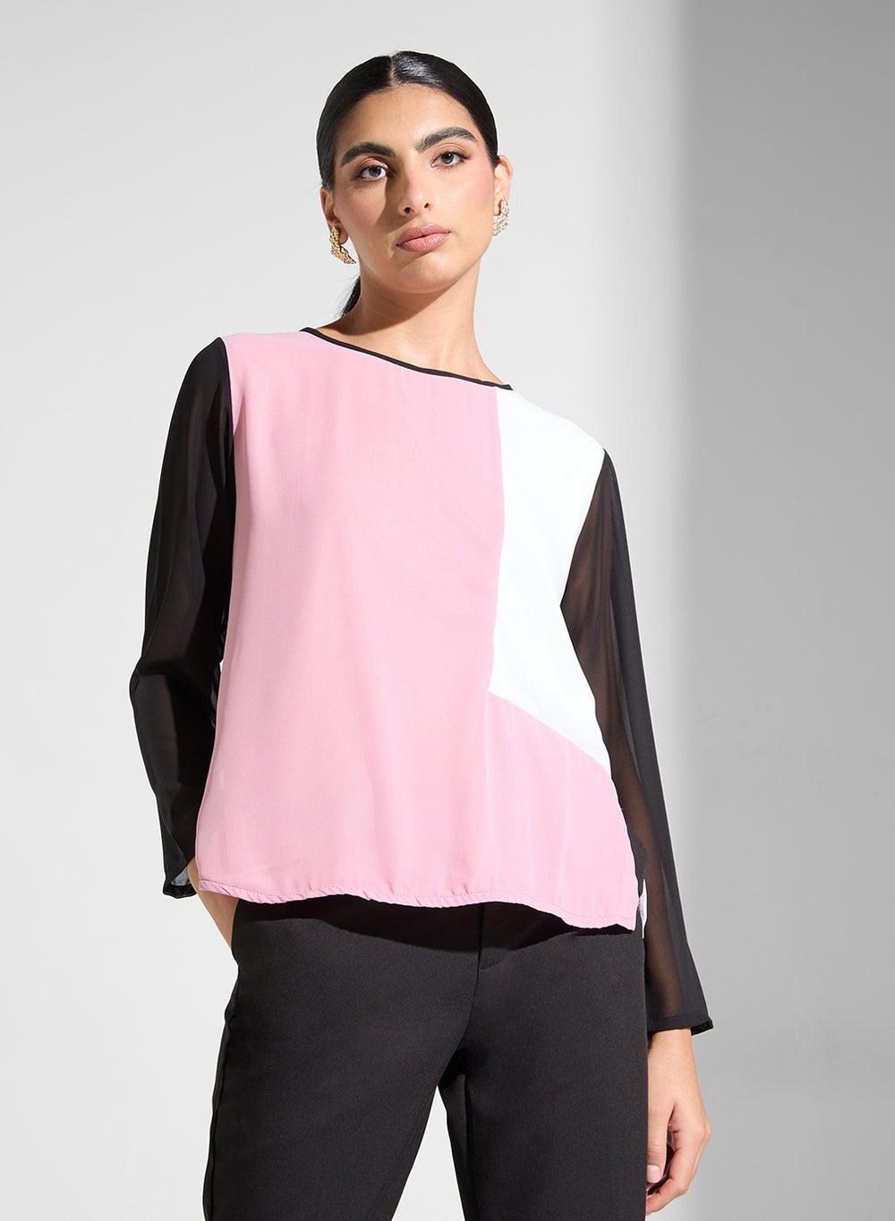 Long Sleeve Polyester Modest Blouses for Women - Image 1