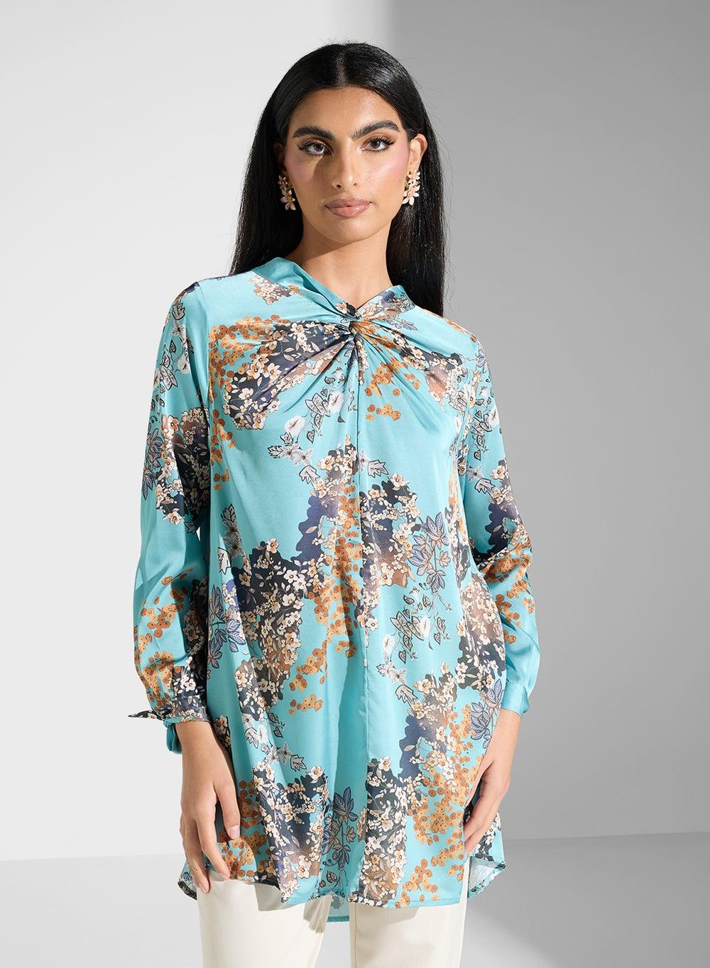 Long Sleeve Polyester Modest Blouses for Women - Image 1