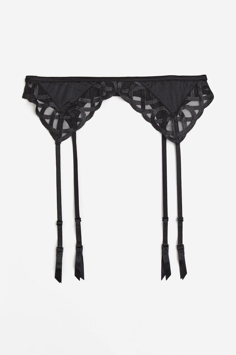 Lace Suspender Belt with Adjustable Thigh Straps - Image 1
