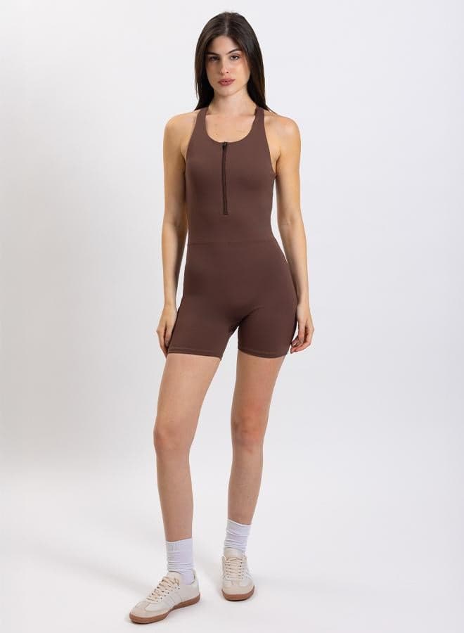 Soft Short Bodysuit for Gym and Tennis - Image 1