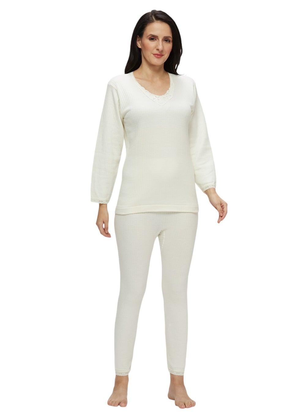 Women's Ivory Inner Full Body Thermal Set - Image 1