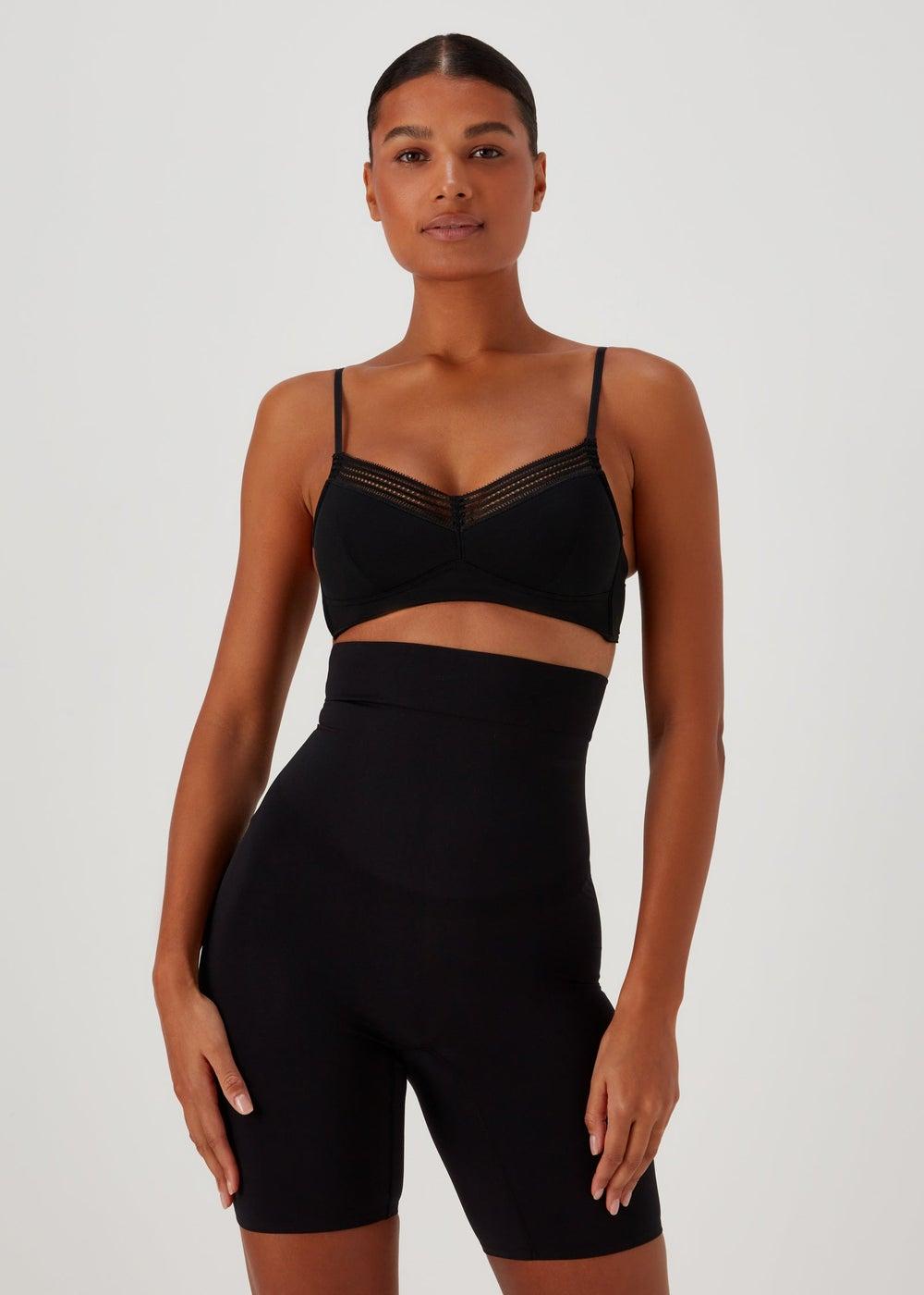 Black Seamless Smoothing Shorts - Image 1
