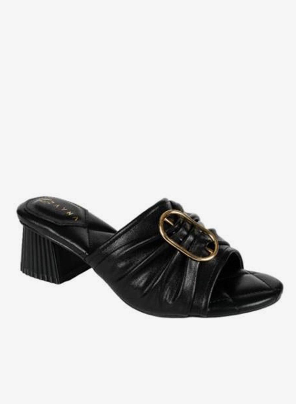 221-155 Zayna Black Block Heel Sandals for Women - Image 1