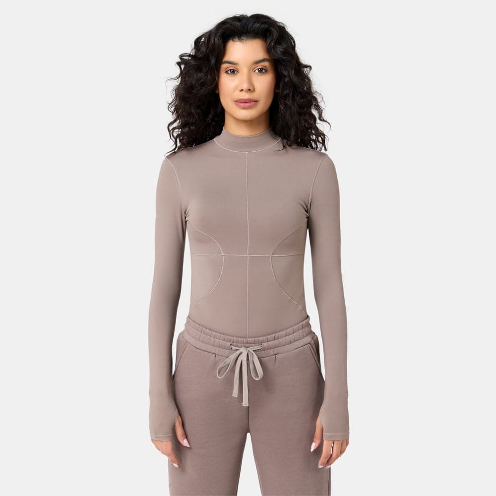 Women's Long Sleeve Bodysuit with High Neck - Image 1