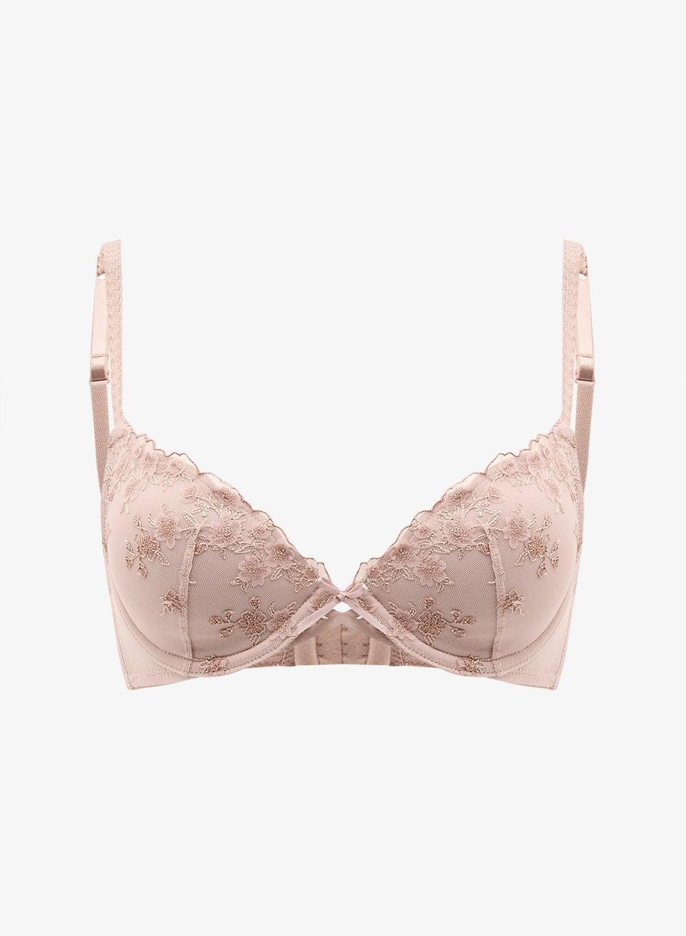 Lace Plunge Neck Padded Bra - Image 1