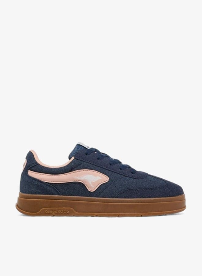 Women's Colourblock Pastel Lace-Up Low-Top Sneakers - Image 1