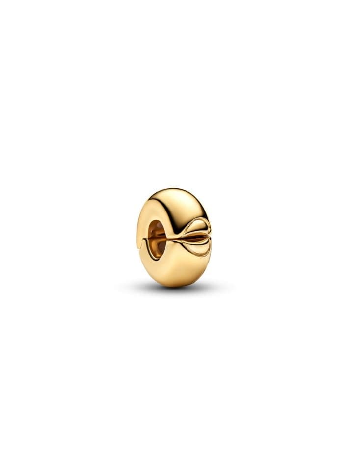 Round Clip Charm with Heart-Shaped Opening - Image 1