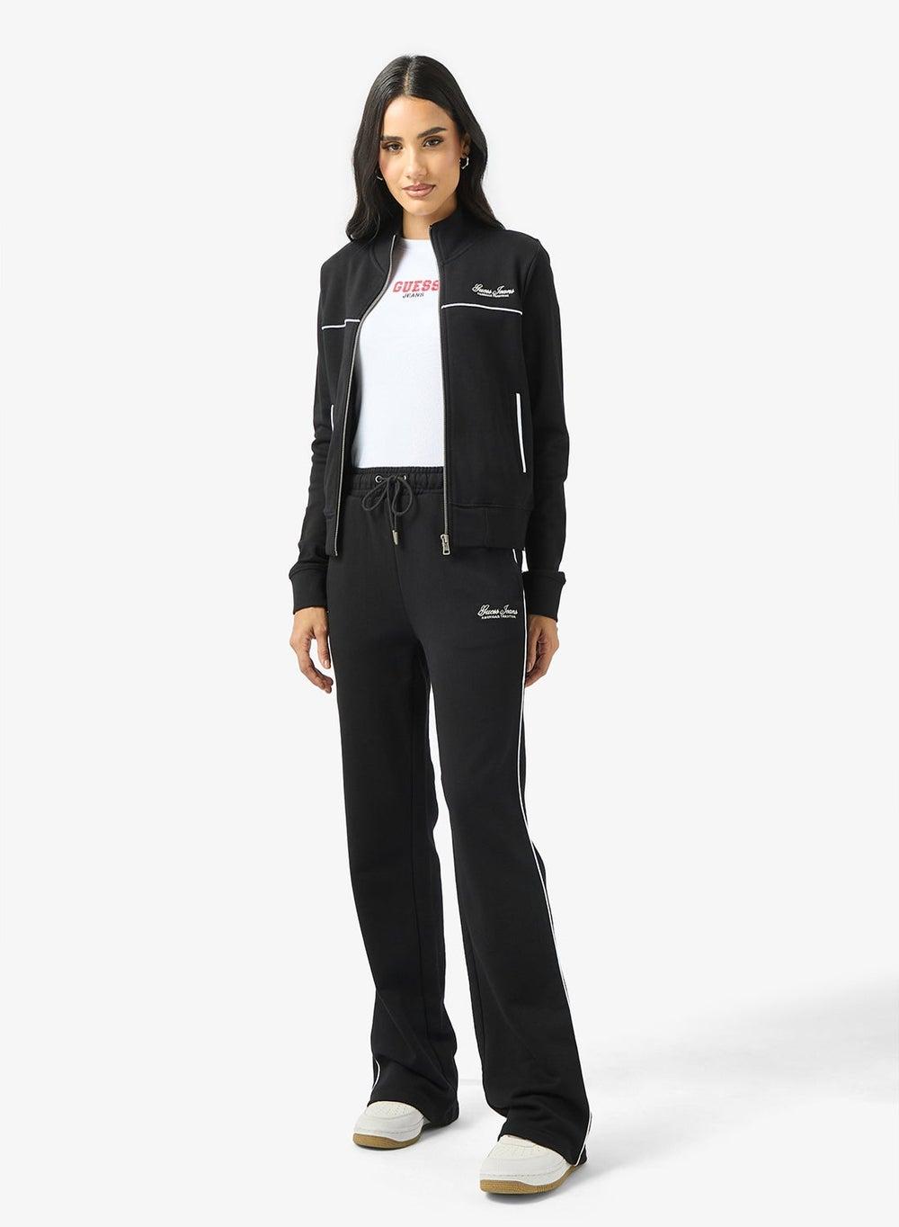 GUESS Jeans Logo Detail Zip Through Sweatshirt - Image 1
