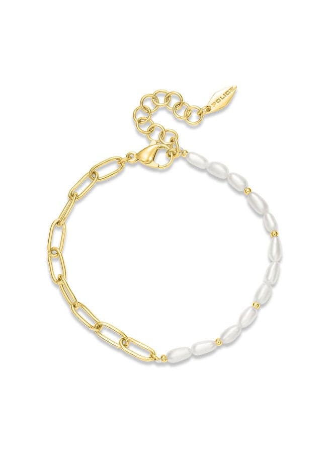 Ayara Pearl Beads Gold-Plated Chain Links Bracelet - Image 1