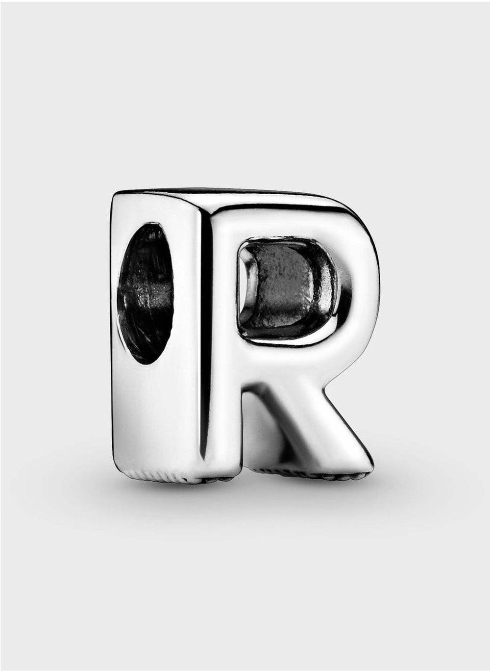 Letter R Sterling Silver Alphabet Charm - Image 1
