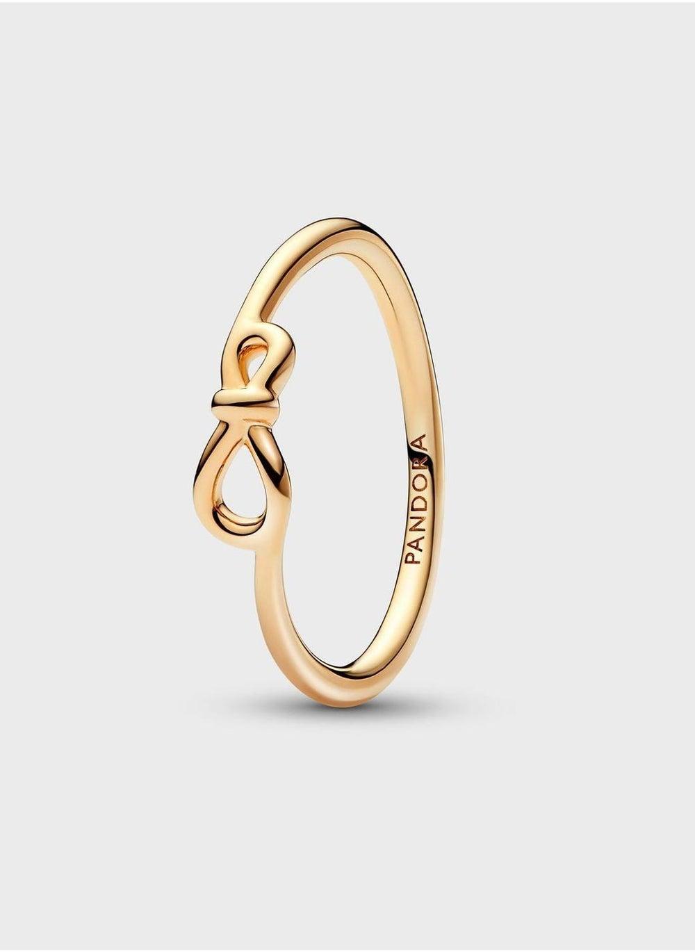 Pandora Infinity 14K Gold-Plated Knot Ring - Image 1