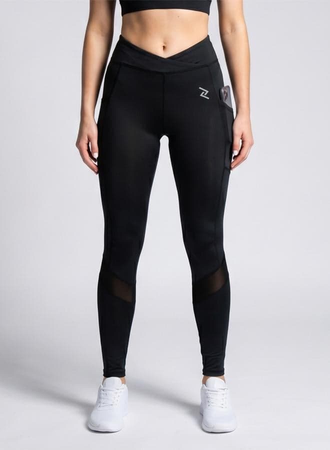 Women's Crisscross Hourglass Leggings with Pockets - Image 1
