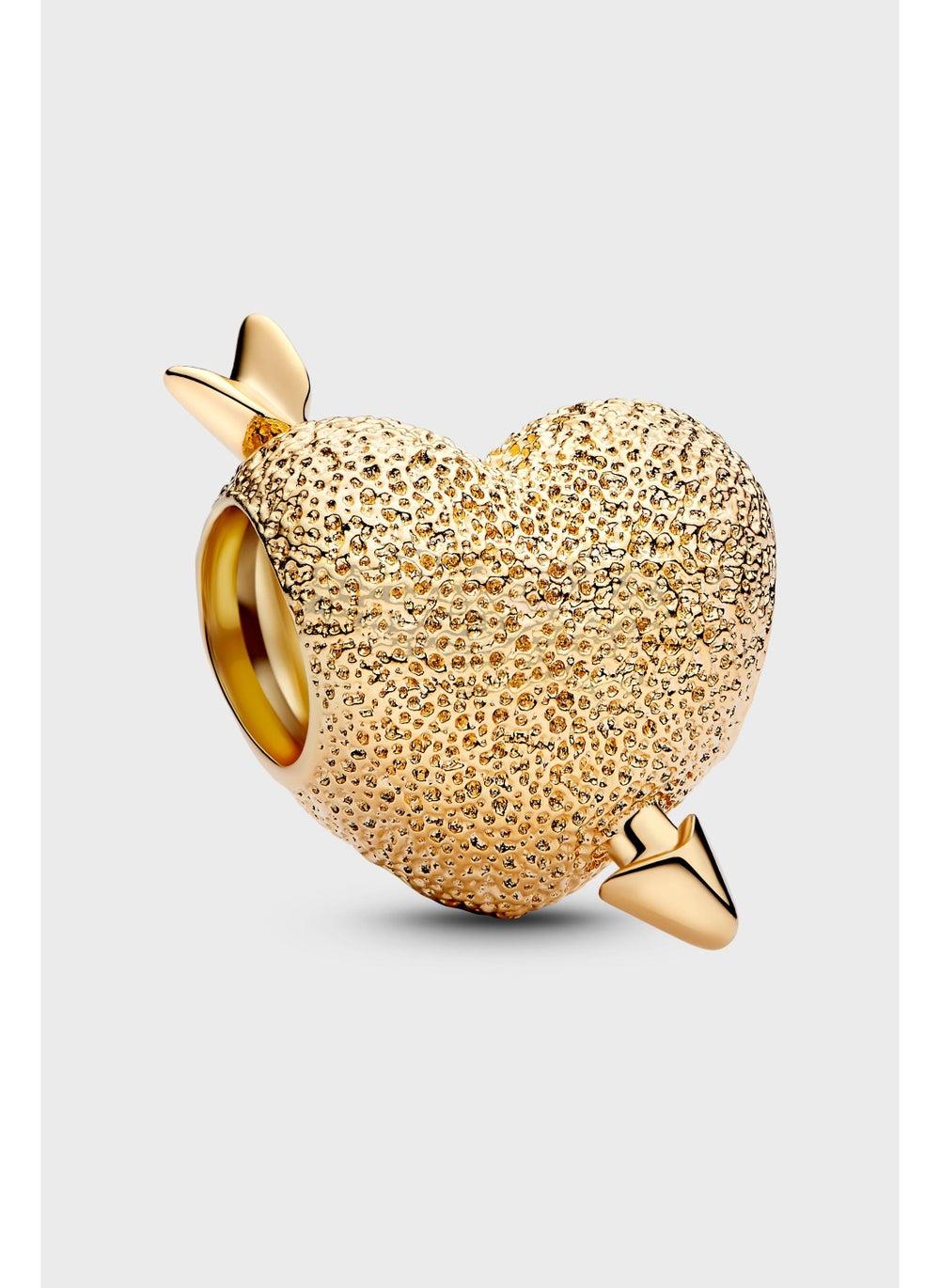 Heart And Arrow 14k Gold-Plated Charm - Image 1