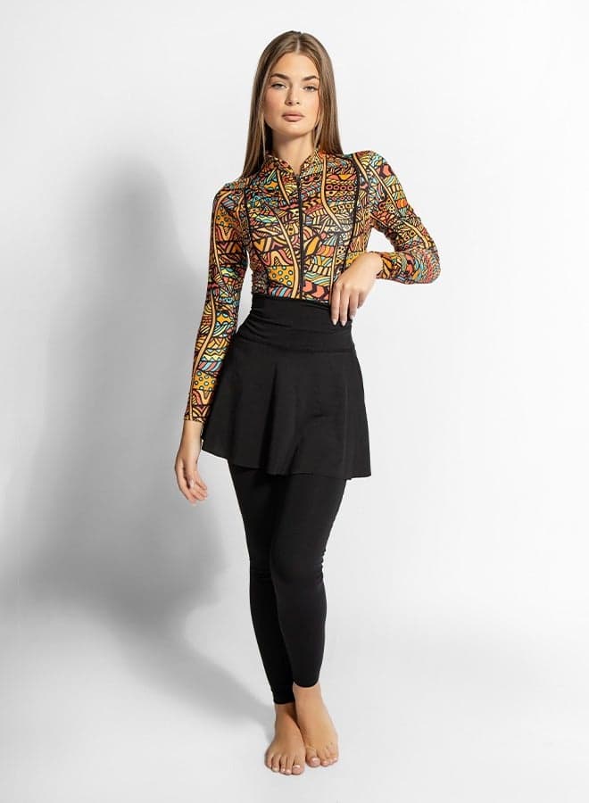 NUBIAN WAVES Premium Burkini Set with Elegant Top - Image 1