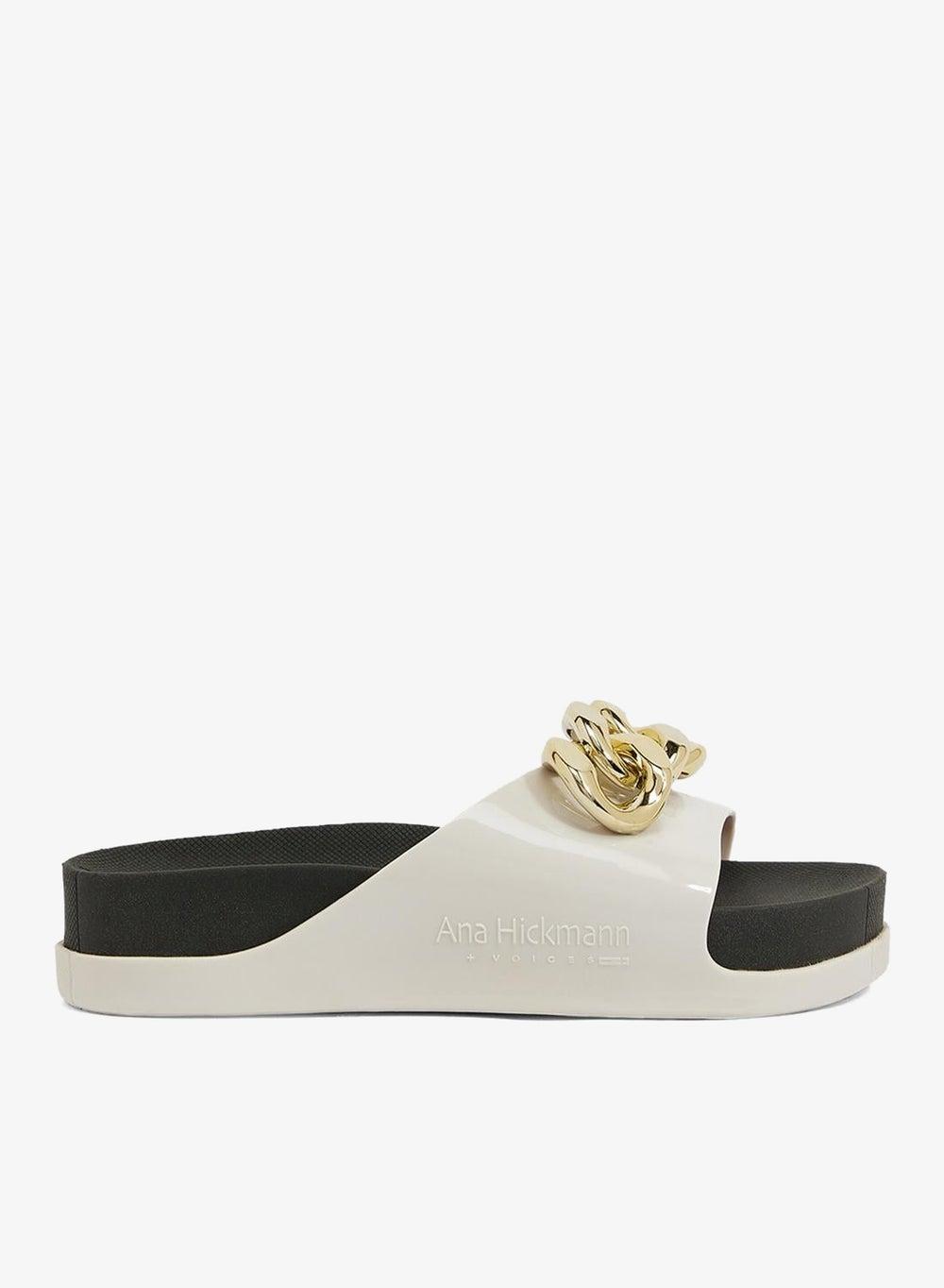Corrente 2K Women’s Gold Chain Slide Sandals - Image 1