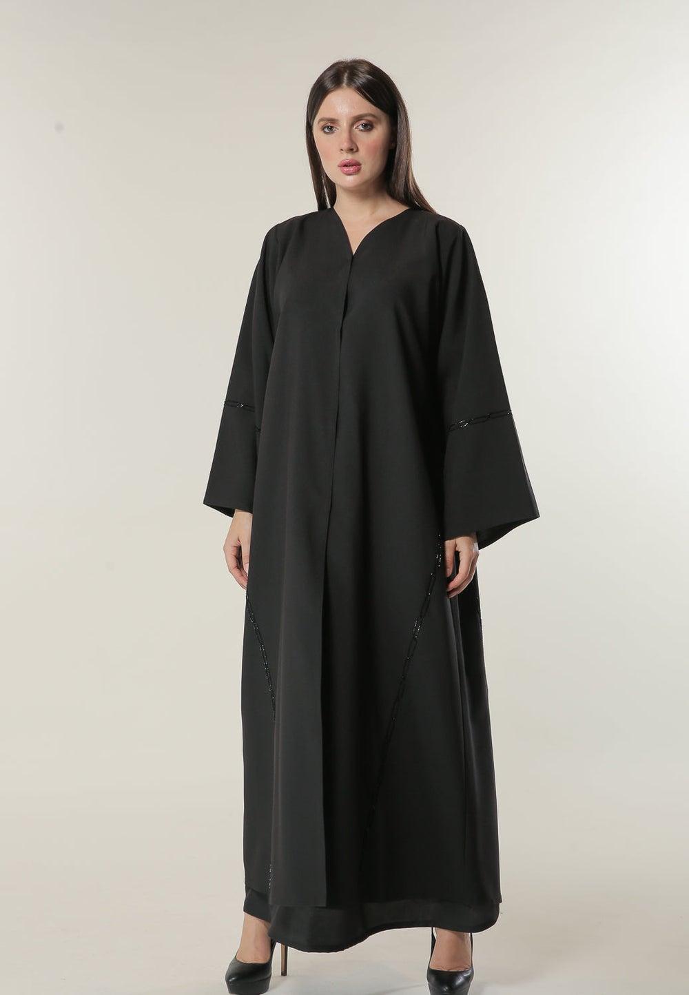 Embroidered Flared Sleeve Abaya - Image 1