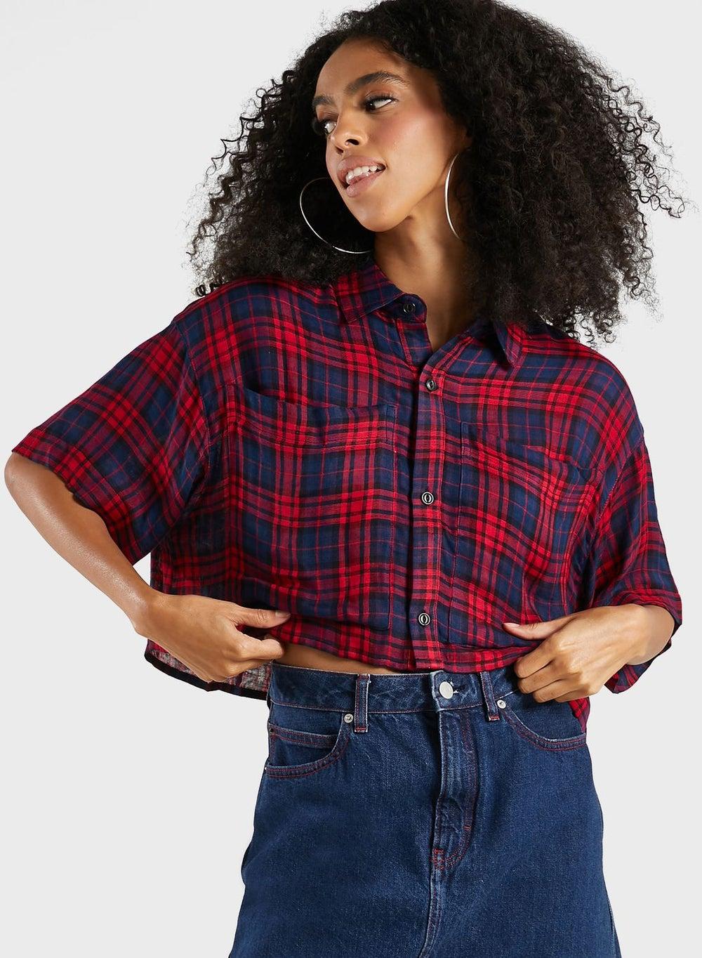 Logo Shirt in Checkered Print - Image 1