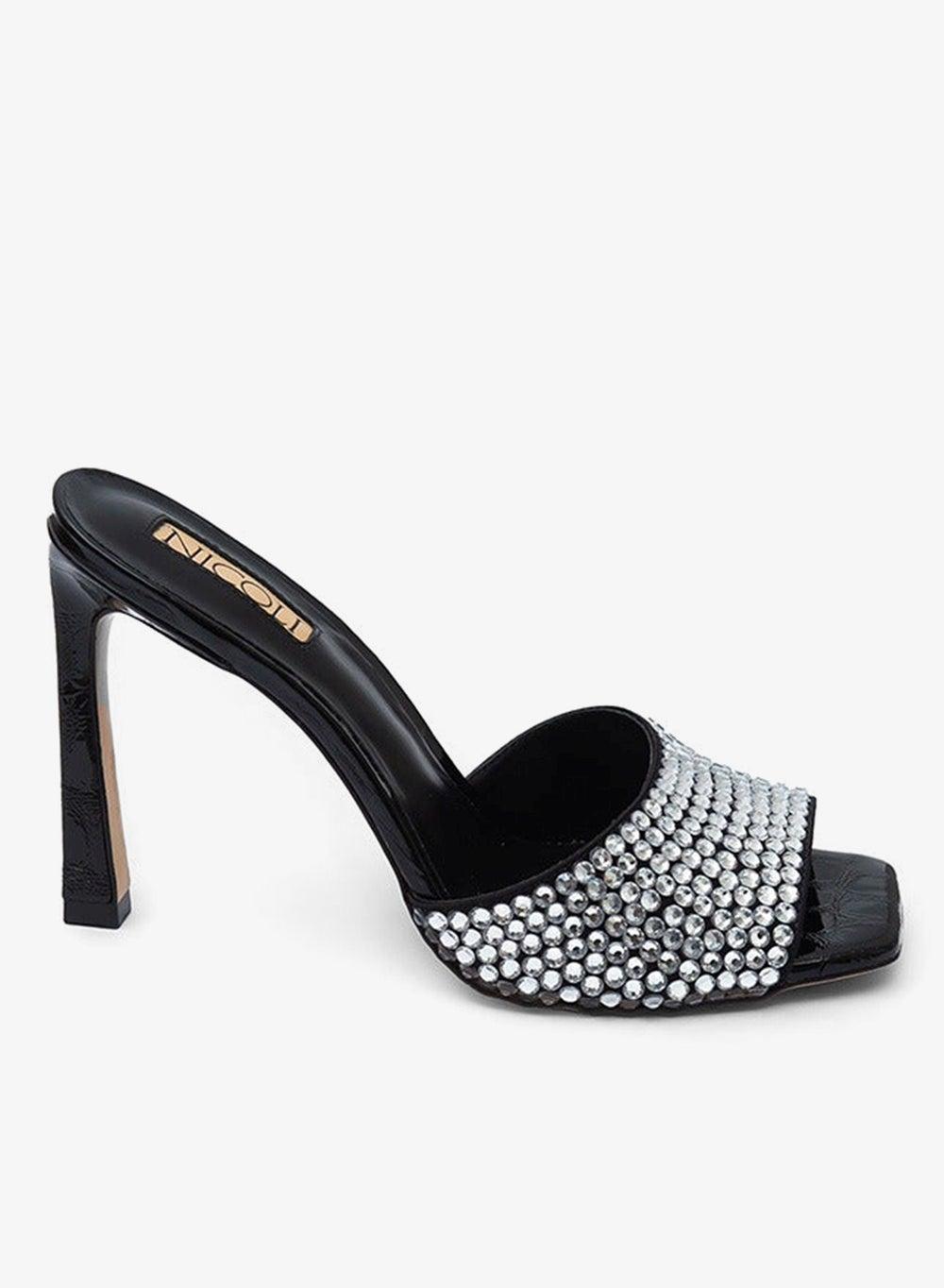 MARION Crystal-Embellished Stiletto Heel Sandals - Image 1