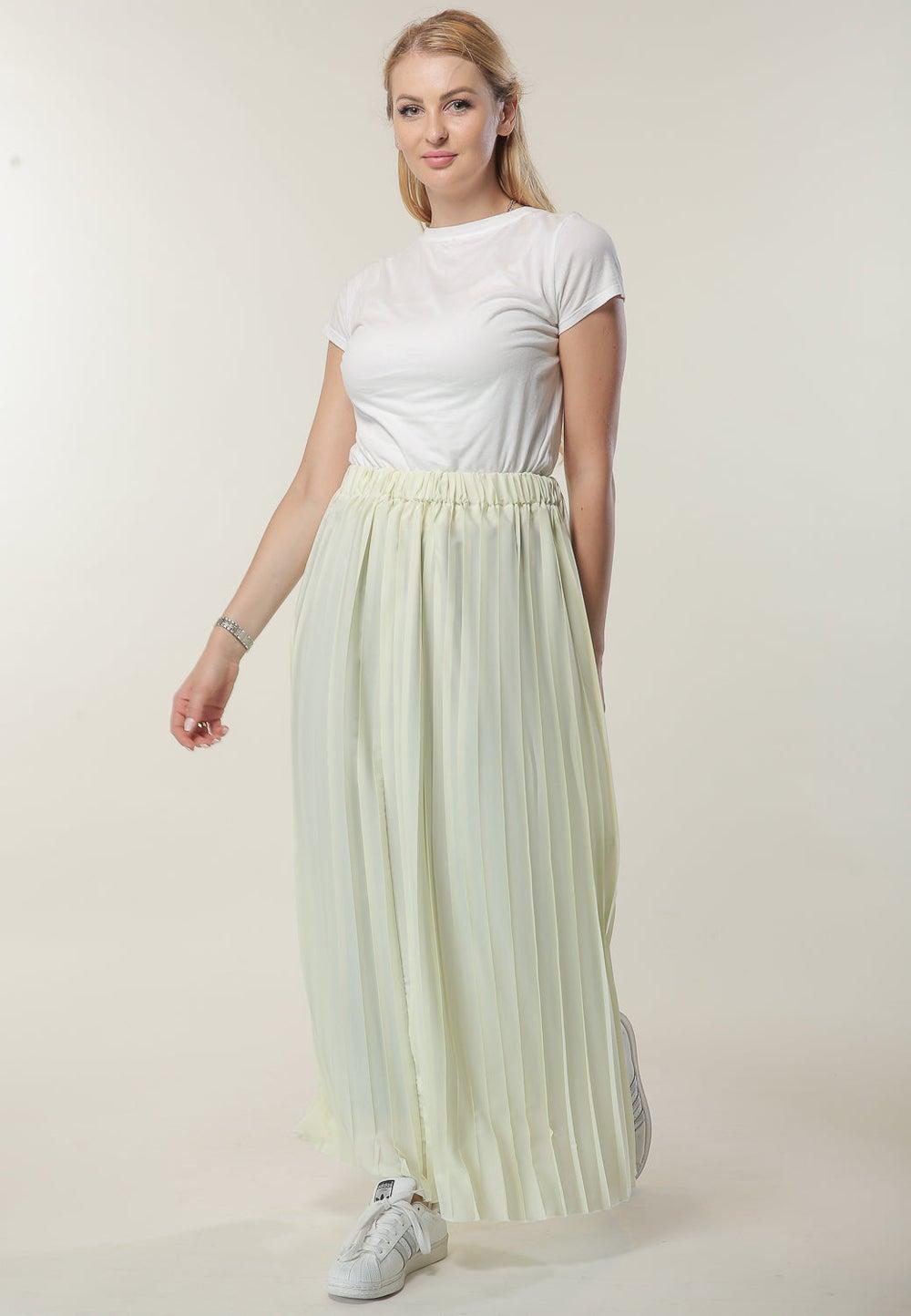 Pleated High-Waist Maxi Skirt - Image 1
