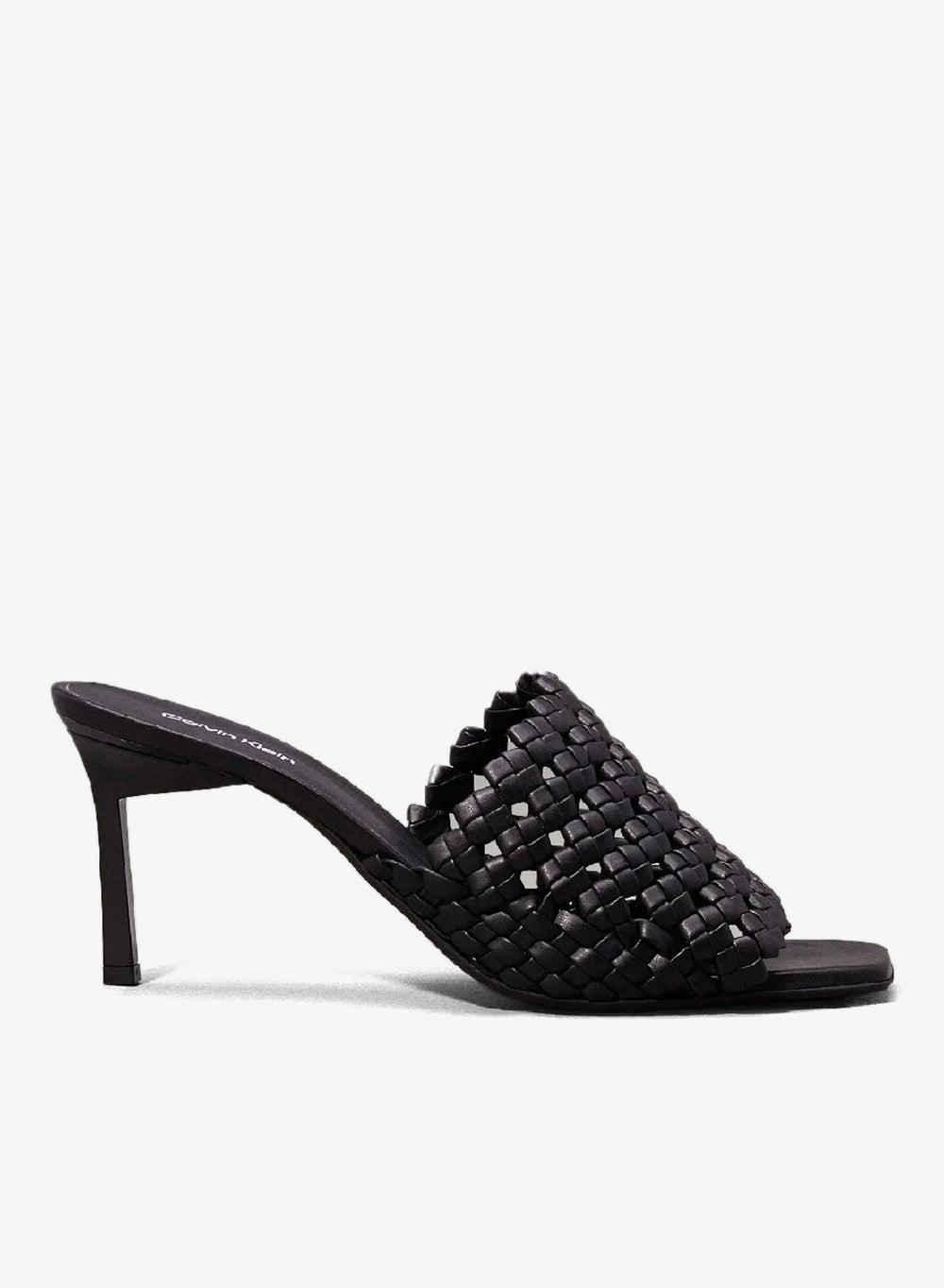 Woven Heeled Sandals with Stiletto Heel - Image 1