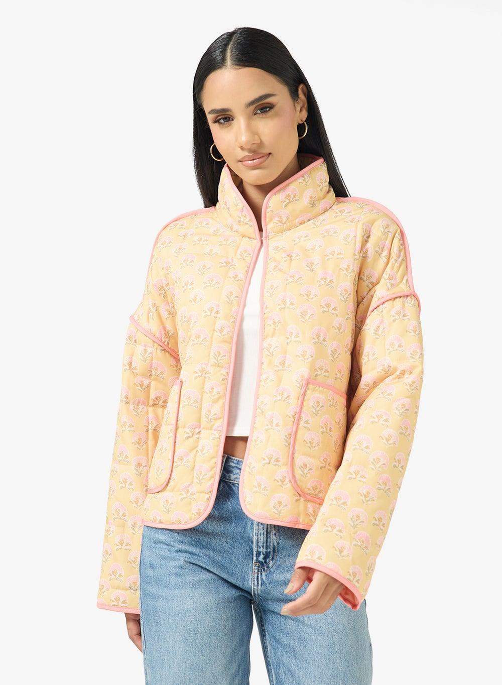Ditsy Floral Quilted Jacket - Image 1