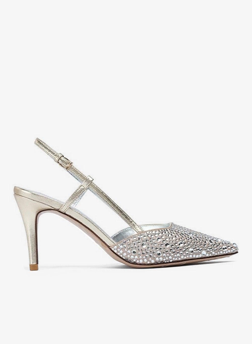MODICA Pointed-Toe Heeled Sandals with Ankle Buckle - Image 1