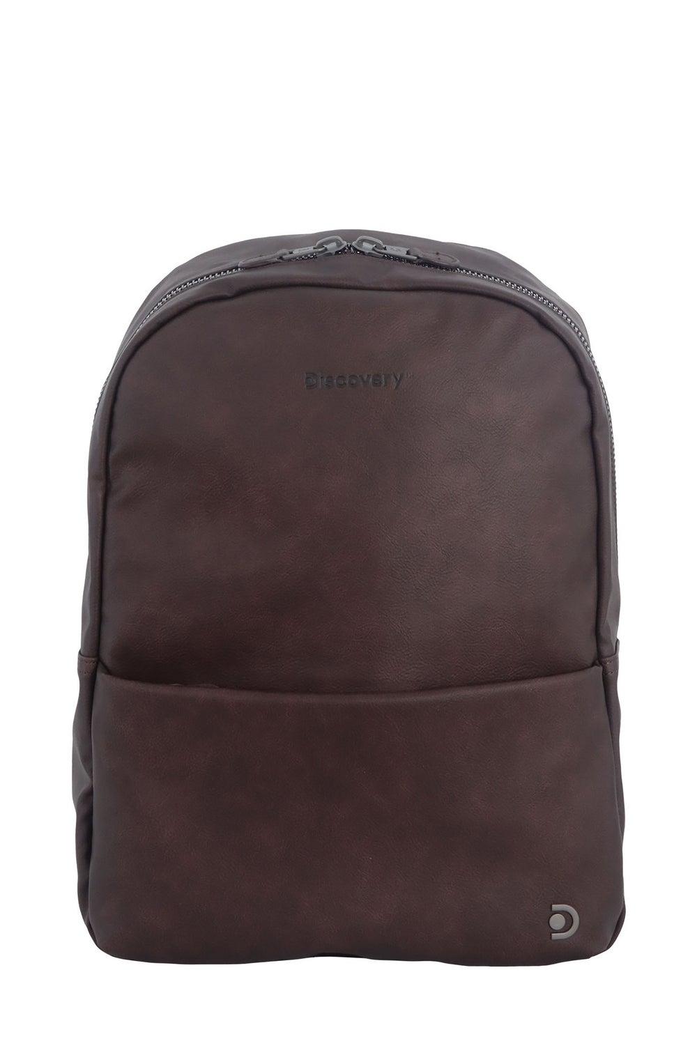 RFID Travel Laptop Backpack with Luggage Strap, Brown - Image 1